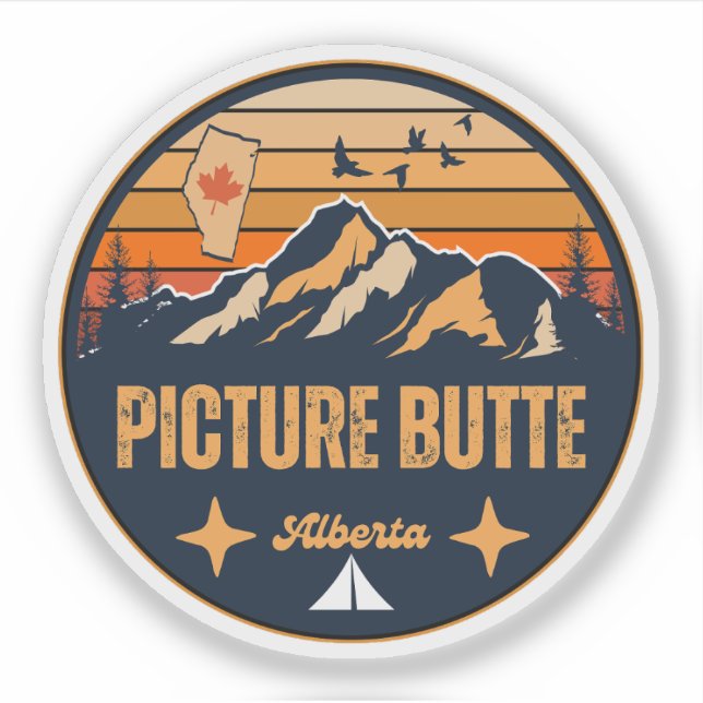 Pegatina Picture Butte, Alberta (Anverso)