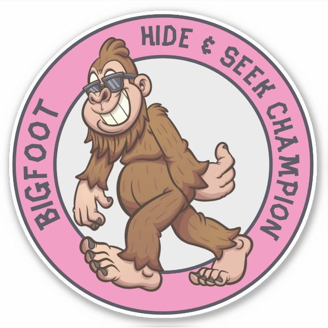Pegatina Pie Grande | Sasquatch (Editable) (Anverso)