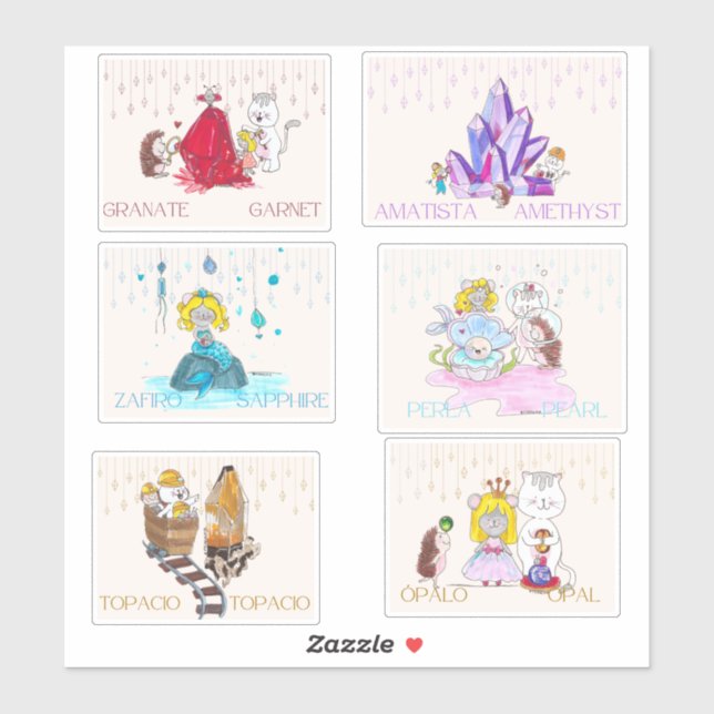 Pegatina Piedras natales (Hoja)