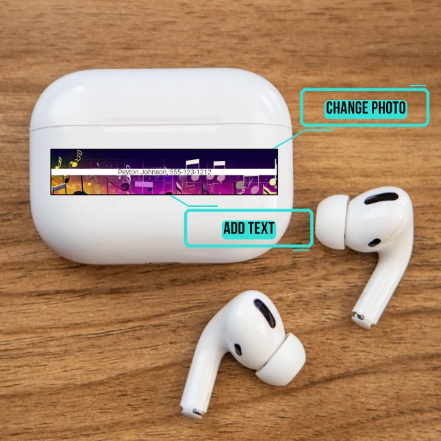 Pegatina Piel decorativa Airpods Pro Funda - Notas musicale (Please enjoy our Airpods stickers)