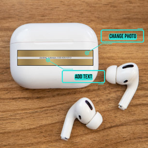 Pegatina Piel decorativa de Airpods Pro Funda - Oro