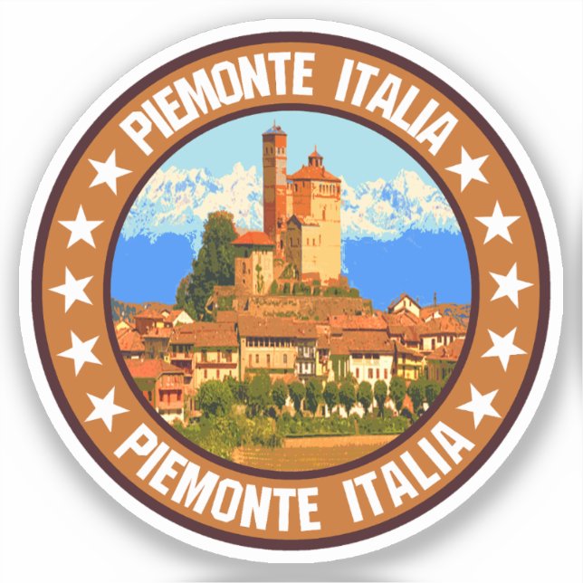 Pegatina Piemonte (Anverso)