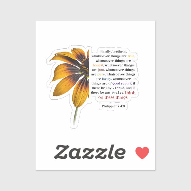 Pegatina Piensa en Estas Cosas (Hoja)