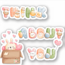 Piensa en Ti | Cute Valentine Vinyl Sticker