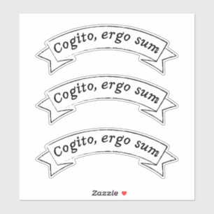 Pegatina Pienso, luego existo - Pienso, por lo tanto existo