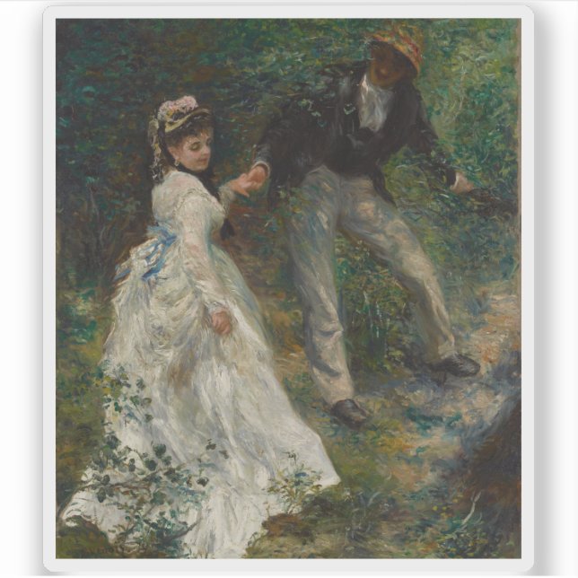 Pegatina Pierre-Auguste Renoir - El paseo marítimo (Anverso)