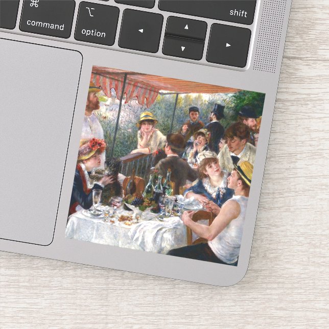 Pegatina Pierre-Auguste Renoir - Luncheon del Fiesta de Boa (Detalle)