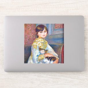 Pegatina Pierre-Auguste Renoir - Niño con gato