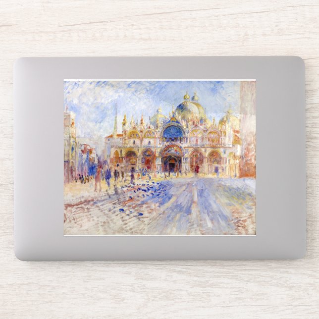 Pegatina Pierre-Auguste Renoir - Venecia, Piazza San Marco (Ordenador)