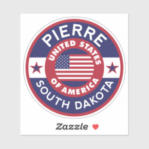 Pegatina PIERRE, Dakota del Sur