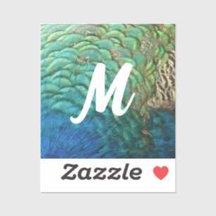 Pegatina Pies de pavo real en colorido Resumen Diseño de la