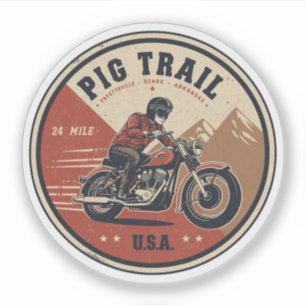 Pegatina Pig Trail Scenic Byway regalos de motocicleta arka