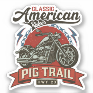 Pegatina Pig Trail Scenic Byway regalos para motocicletas d