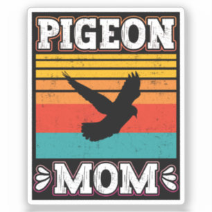 Pegatina Pigeon Mom Bird Fly Animal Cute Pigeon Aves Retro
