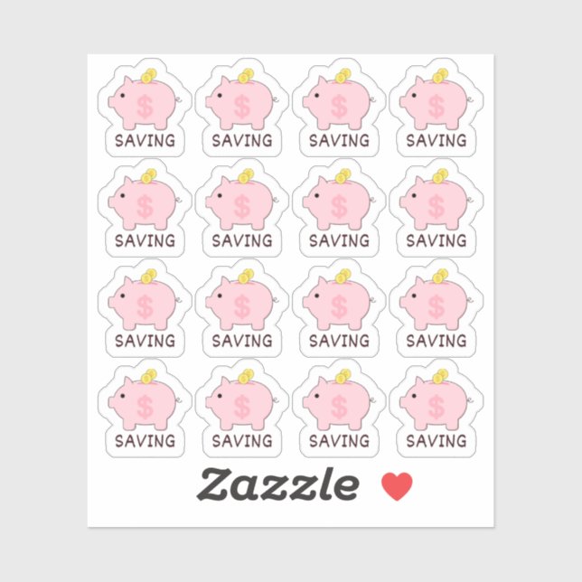 Pegatina Piggy Bank Money Saving Tracker Bujo Planner (Hoja)