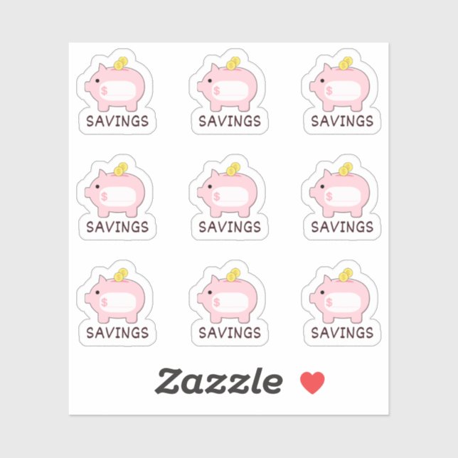 Pegatina Piggy Bank Money Saving Tracker Mini Bujo Planner (Hoja)