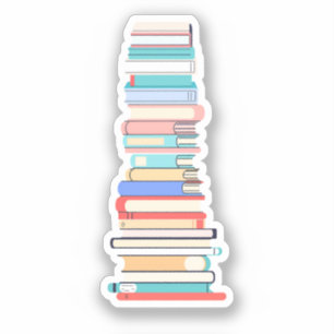 Pegatina Pila Alta de Libros