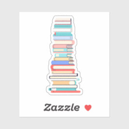 Pegatina Pila Alta de Libros