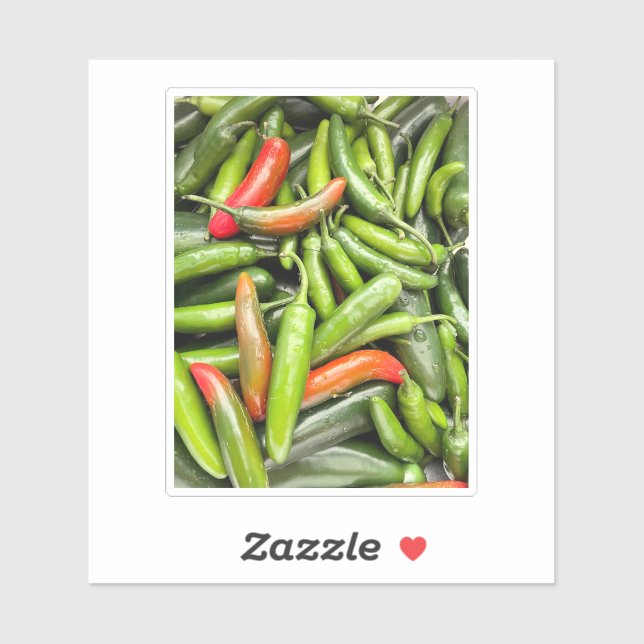 Pegatina Pila De Pescadores Verdes En Picante (Hoja)