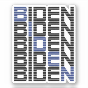 Pegatina pila de texto de biden