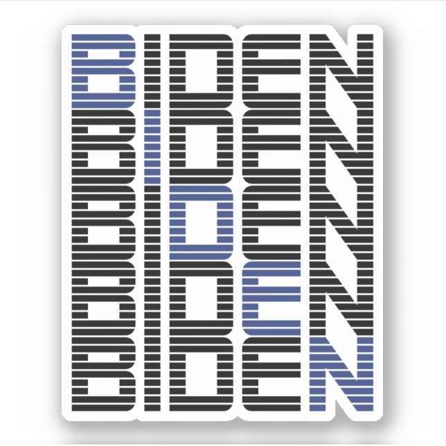 Pegatina pila de texto de biden (Anverso)