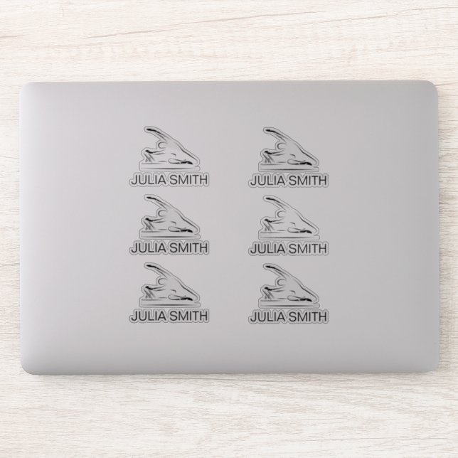 Pegatina Pilates Mermaid en el reformador (Ordenador)