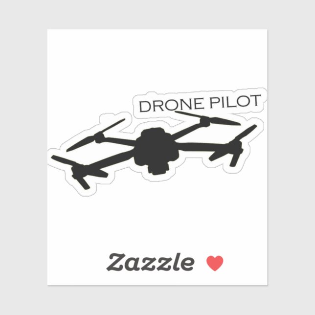 Pegatina piloto de drones - Volar alto con estilo (Hoja)