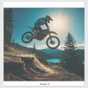 Pegatina Piloto de Motocross en Spirit Lake