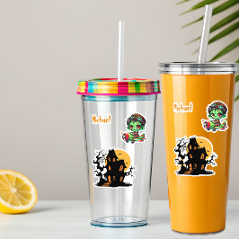 Pegatina Piloto Zombie volando Airplane House Funny Hallowe