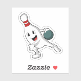 Pegatina Pin de bolas en el Bowling con bolas