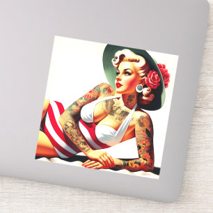 Pegatina Pin-up Retro Tattoed Swimsuit