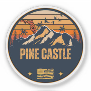 Pegatina Pine Castle, Florida 