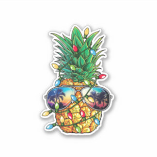 Pegatina Pineapple Christmas Tree Lights Xmas Men Gira el S