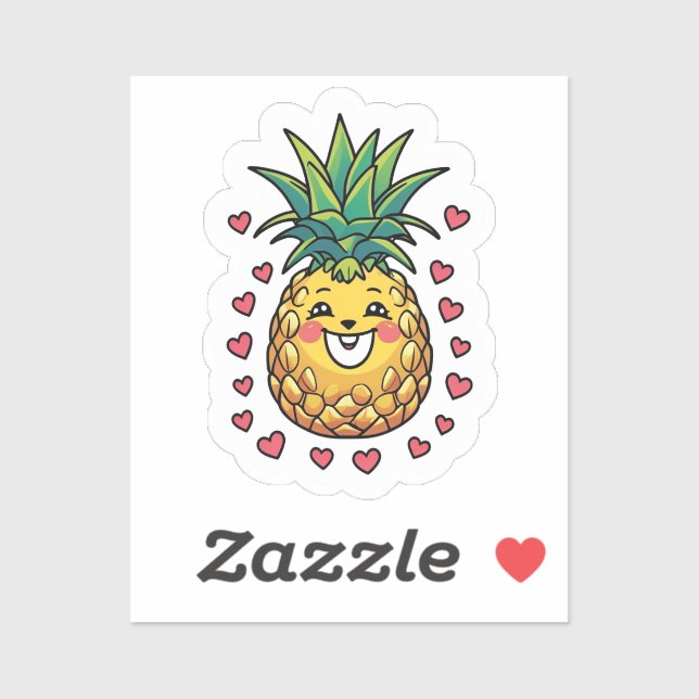 Pegatina Pineapple Watercolor  Sticker (Hoja)