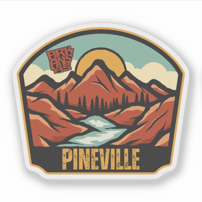 Pegatina Pineville, Arkansas  (Anverso)