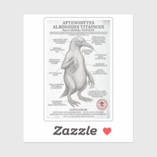 Pegatina Pingüino abisal (Encuesta Antártica Miskatónica)