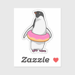 Pegatina Pingüino con Donut