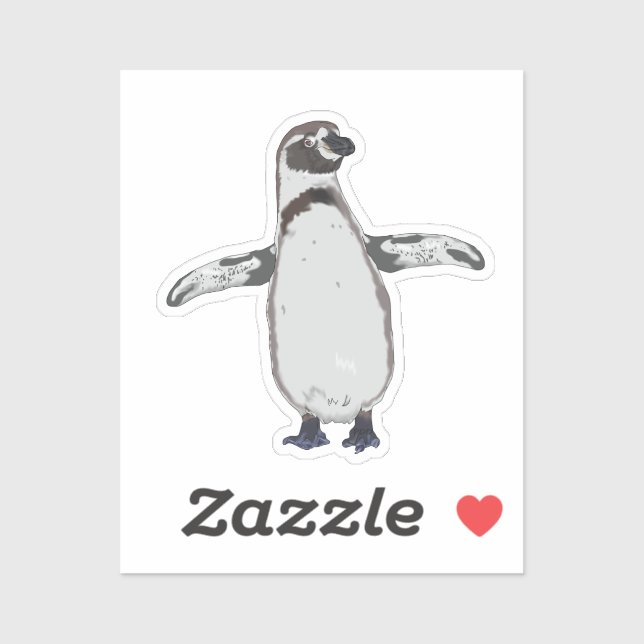 Pegatina Pingüino de Dibujos Animados (Hoja)