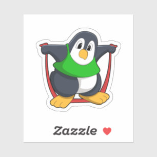 Pegatina Pingüino en Gimnasio con cuerda para saltar.PNG