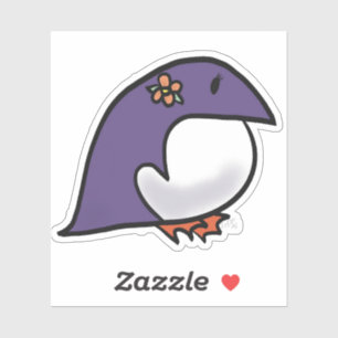 Pegatina Pingüino morado