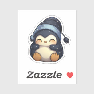 Pegatina pingüino personalizado