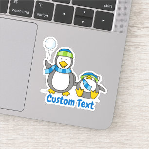 Pegatina Pingüinos de Snowballing