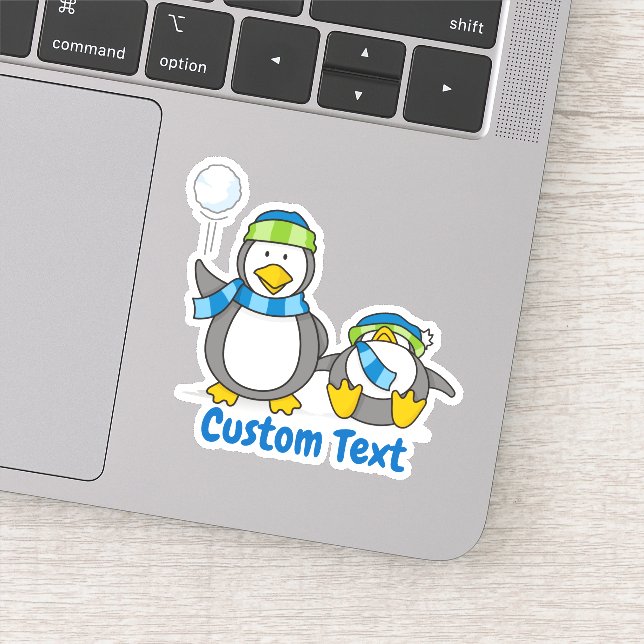 Pegatina Pingüinos de Snowballing (Detalle)