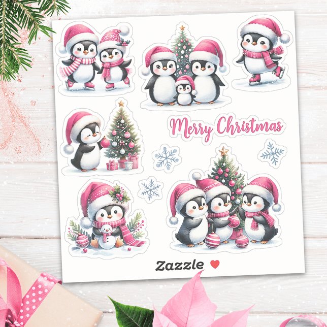 Pegatina Pingüinos divertidos en la Navidad de los Cerezos  (Subido por el creador)