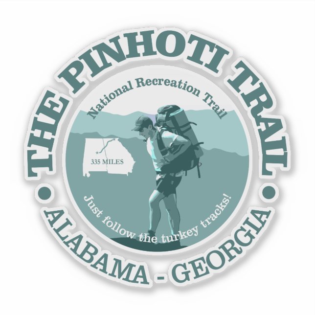 Pegatina Pinhoti Trail (T) (Anverso)