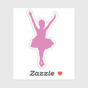 Pegatina Pink Ballerina silhouette