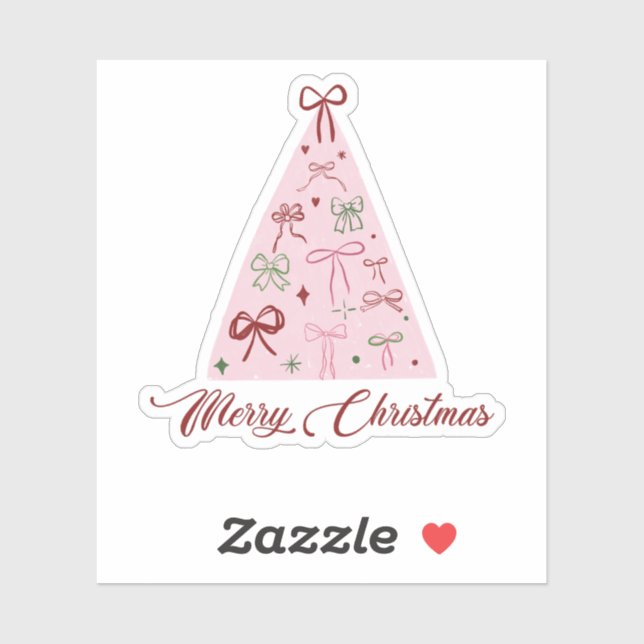 Pegatina Pink Christmas Tree Sticker (Hoja)