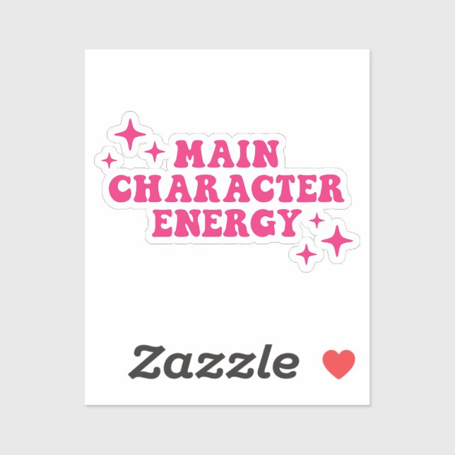 Pegatina Pink de energía de carácter principal (Hoja)