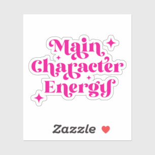 Pegatina Pink de energía de carácter principal