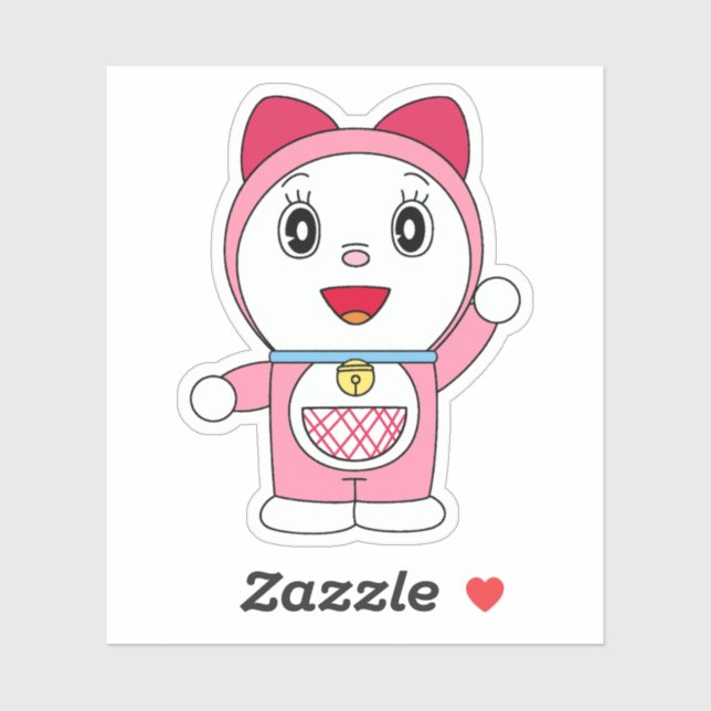 Pegatina Pink Dorami Doraemon Anime Fanart (Hoja)